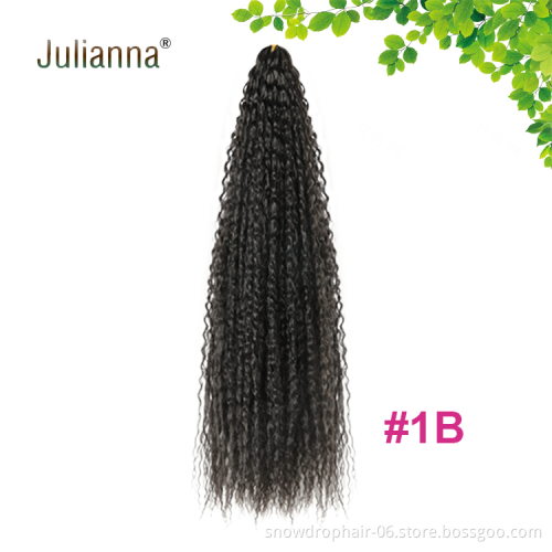 Julianna Free Sample 20Inch Brazilian Curly Crochet Twist Bulk Brazilian Braiding Hair Synthetic Attachment For Black Women
